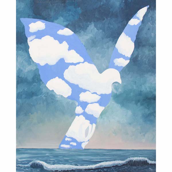 Paint "The Large Family" by Rene Magritte