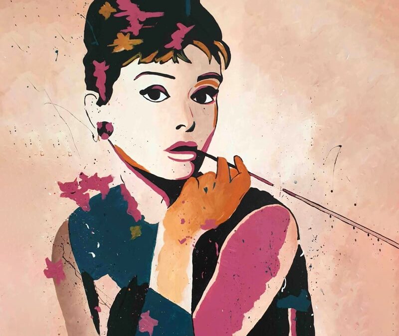 Paint “Hepburn” by Denise Schmitz: Capturing Timeless Elegance Through Art