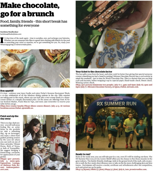 We Love Art Featured in Khaleej Times